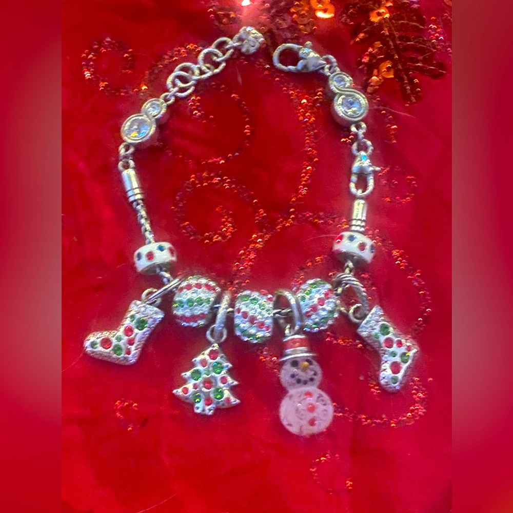 Brighton charm bracelet with Christmas charms.